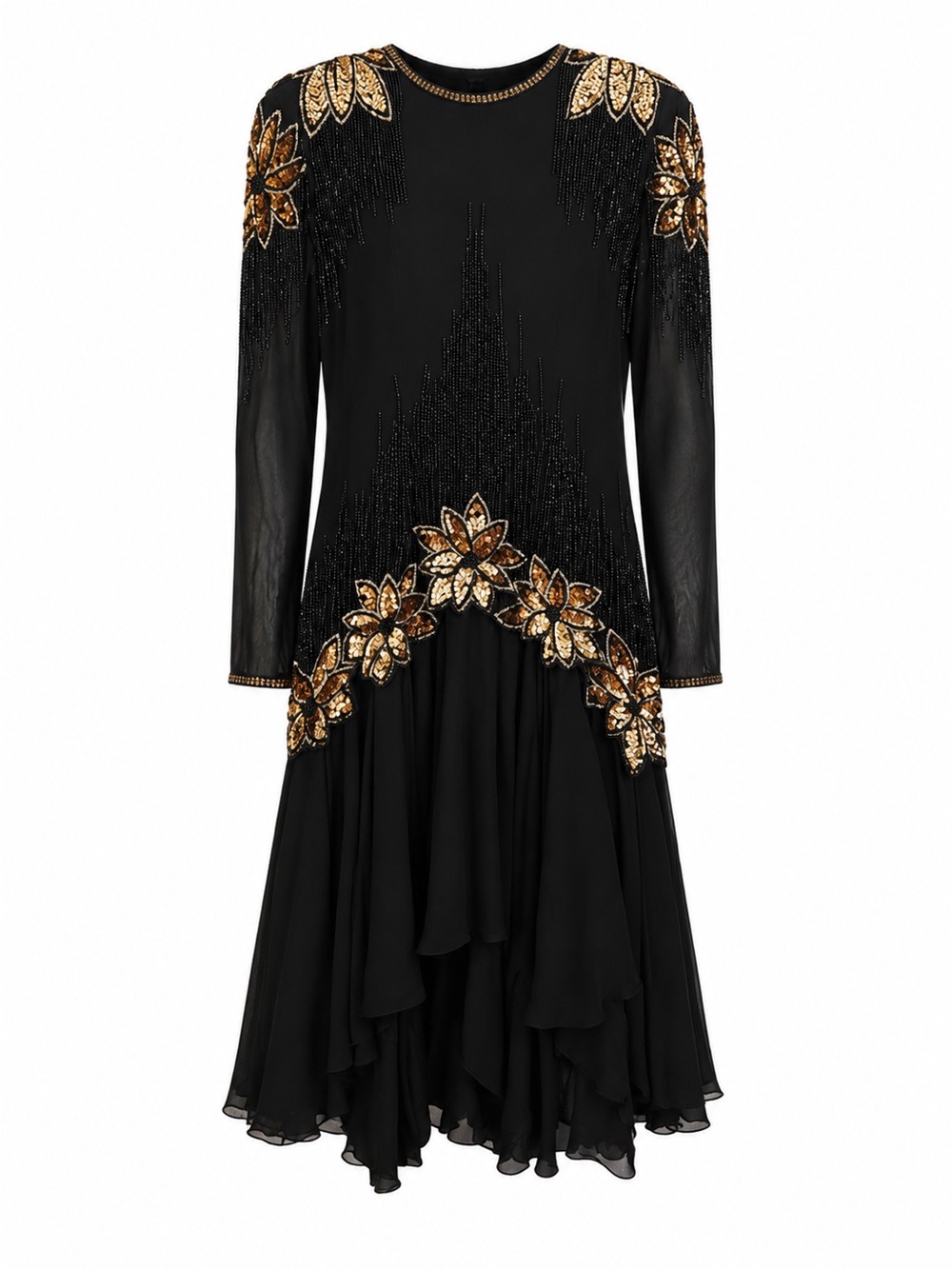 Vintage 80s beaded cocktail dress